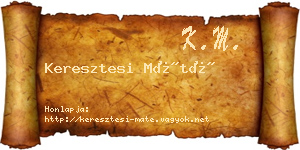 Keresztesi Máté névjegykártya