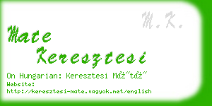 mate keresztesi business card